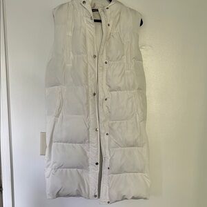 Women's White Puffer Vest